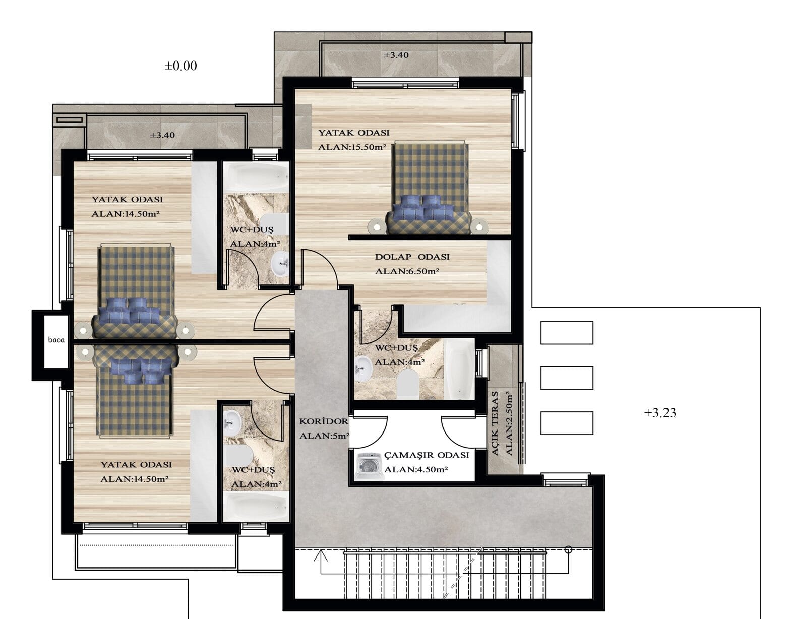 1.Etage D-Type (Villa)