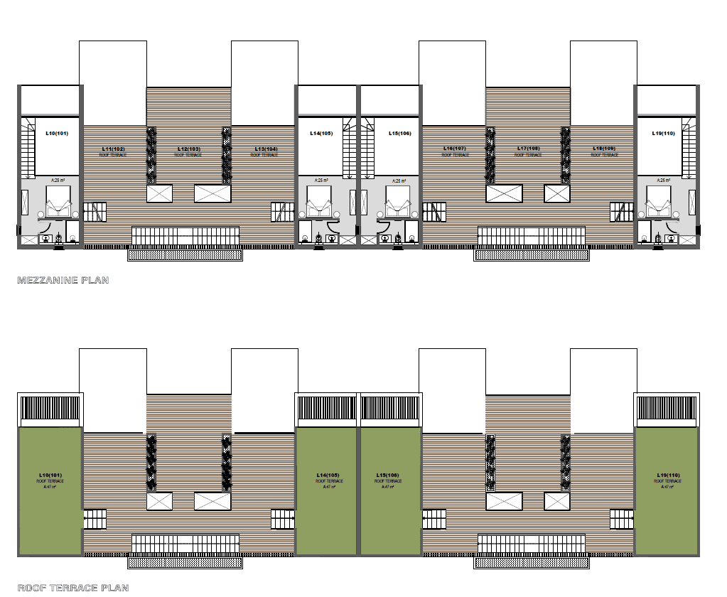 Block - L (1.Etage - Roof)